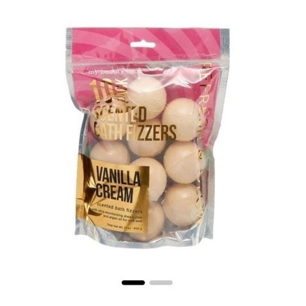 My Beauty Spot Vanilla Cream 10 Scented Bath Bomb Fizzers Paraben‎ Free